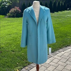 NWT Carlisle Double Face Wool Cerulean Blue Coat
